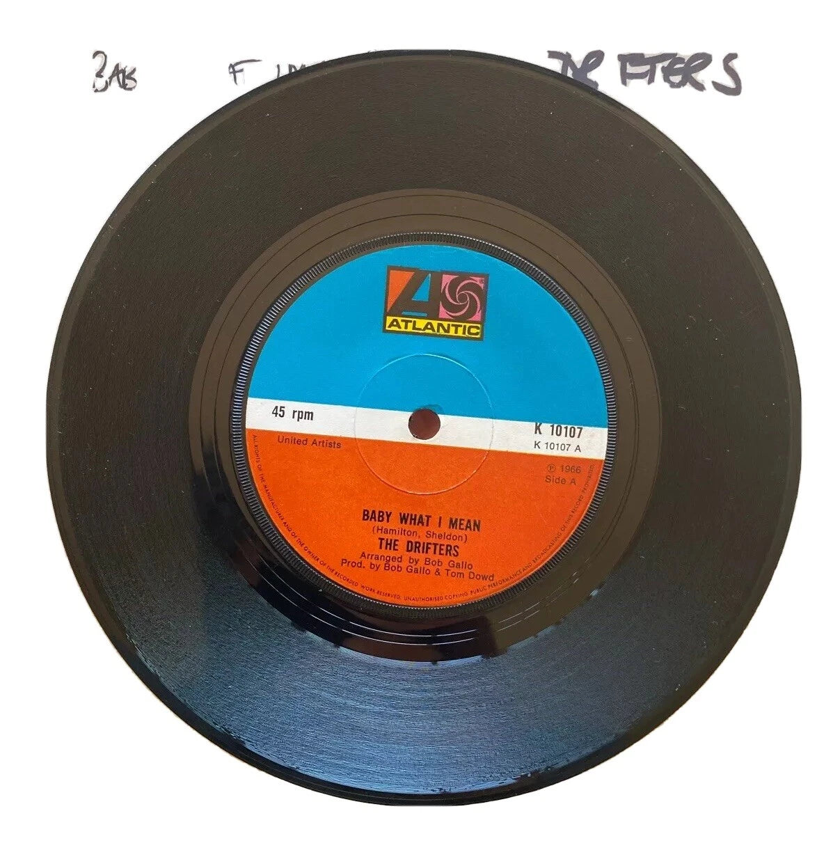 the drifters Aretha/Baby What I Mean 45 K 10107 UK IMPORT 1972 Vintage Vinyl