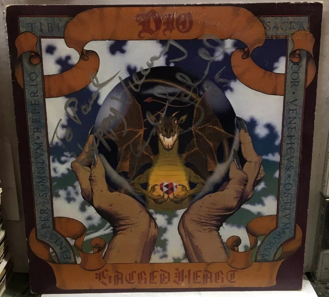Dio Sacred Heart Promo Autographed Record