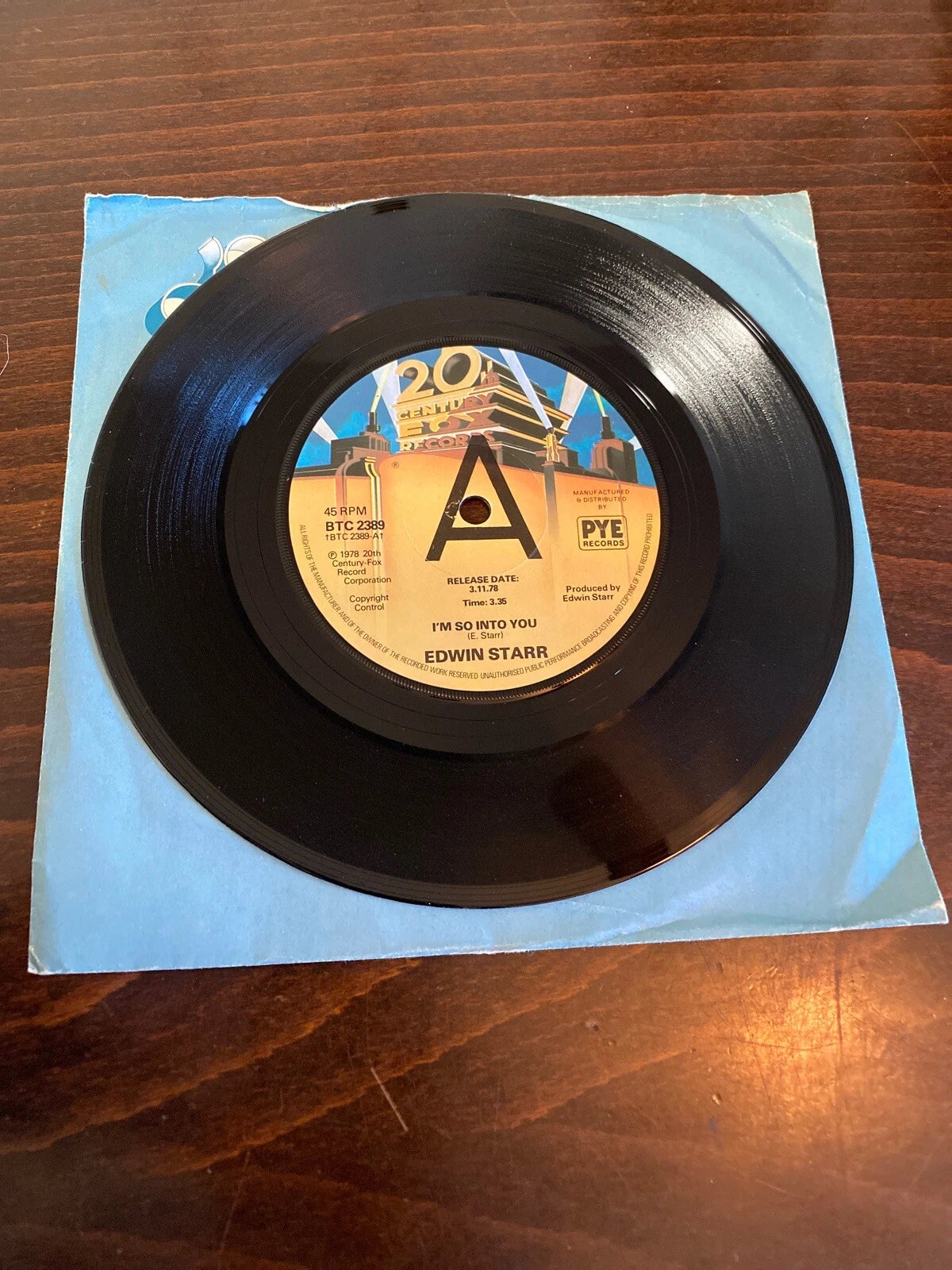EDWIN STARR * CONTACT /DON'T WASTE YOUR TIME * 7" FUNK SINGLE 1978 VTG UK IMPORT