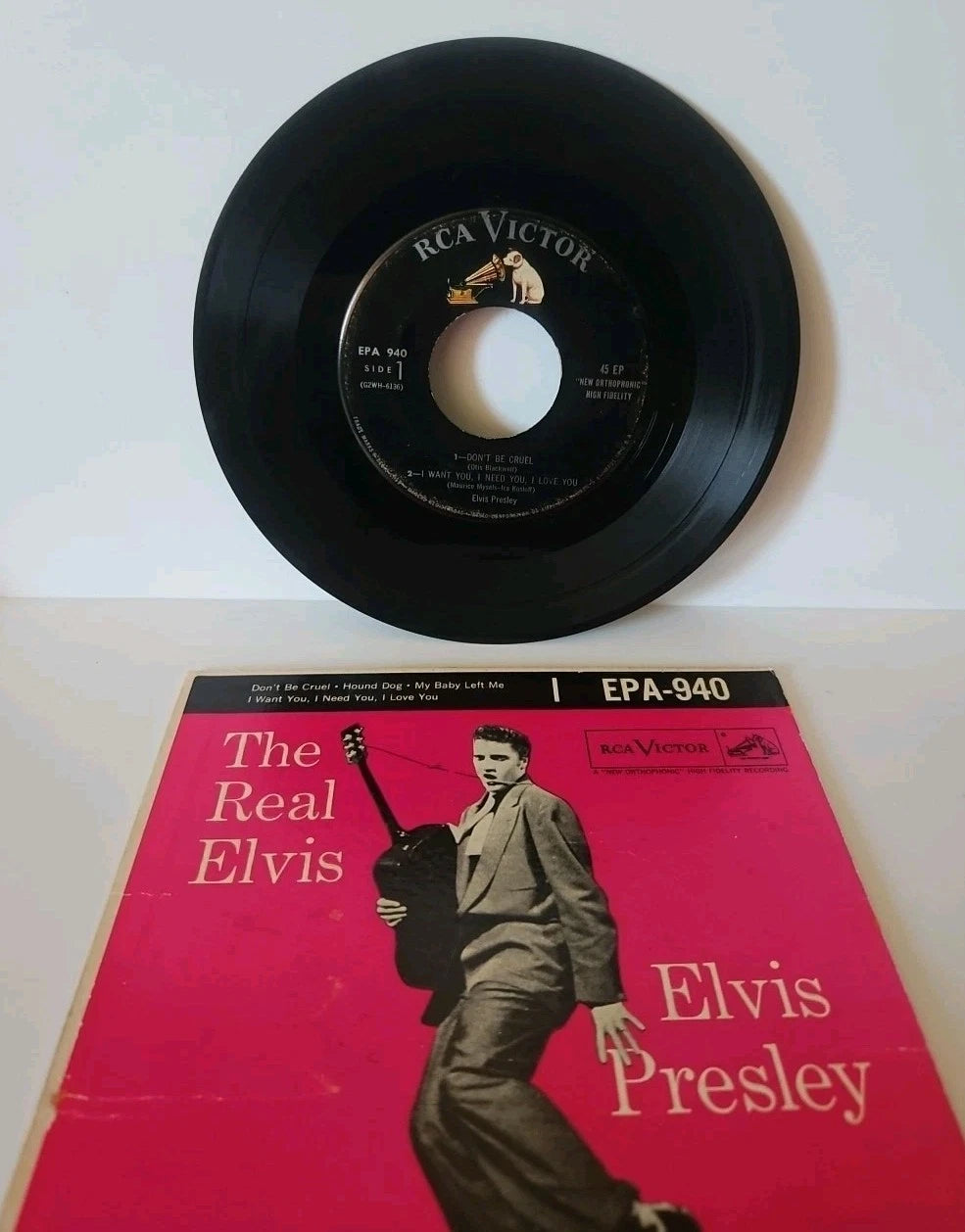 The Real Elvis - Elvis Presley 45RPM EPA-940 Dog On Top W Sleeve Rare Vinyl 7"