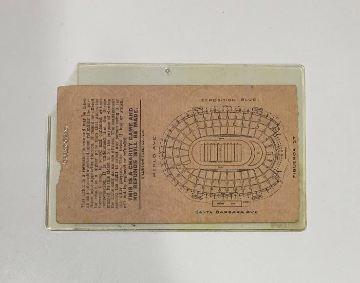 1955 5th Annual All-Star Pro Bowl Ticket Stub L.A. Coliseum East Vs West