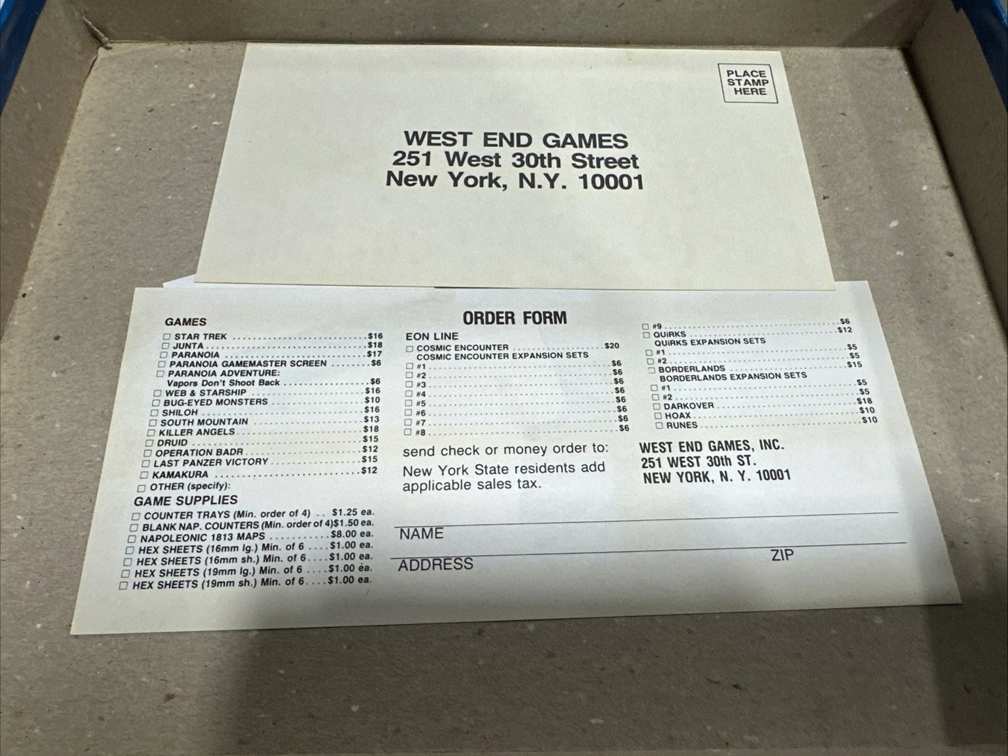 West End Boardgame Tales of the Arabian Nights 1985