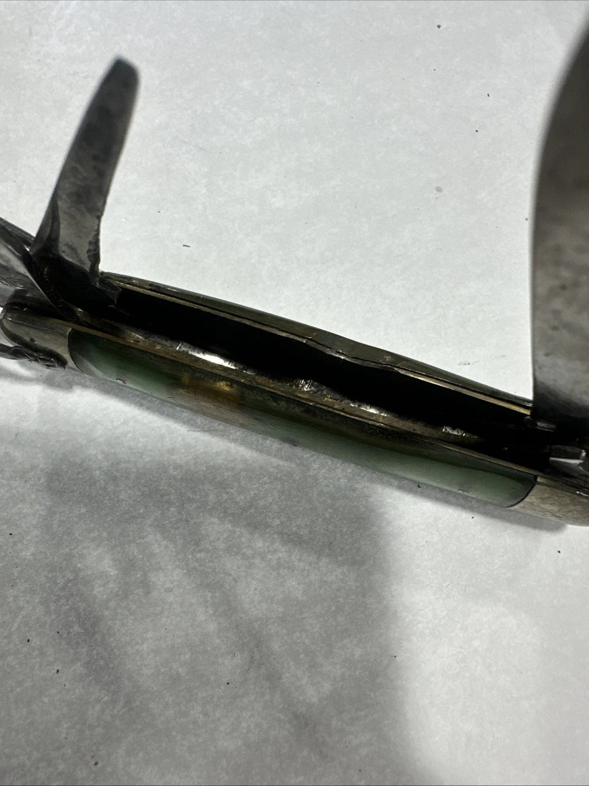 1960'S Vintage "Kutmaster" USA "GSA" Green Scales Camp Knife Very Good