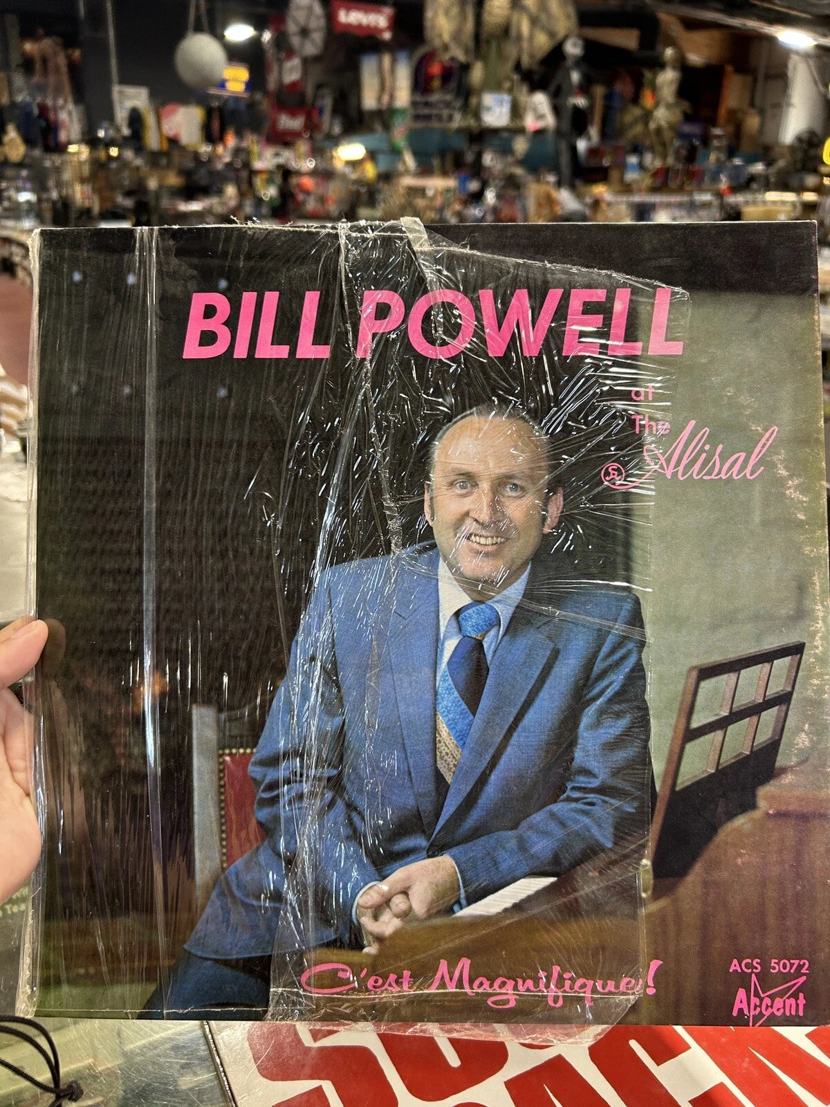 Bill Powell Autographed Lp C'Est Magnifique On Accent - Vg++ / Vg++