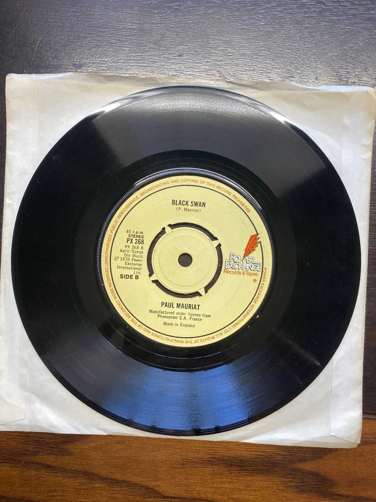 PAUL MAURIAT Pulstar Vinyl Record 7 Inch Power Exchange PX 268 1978