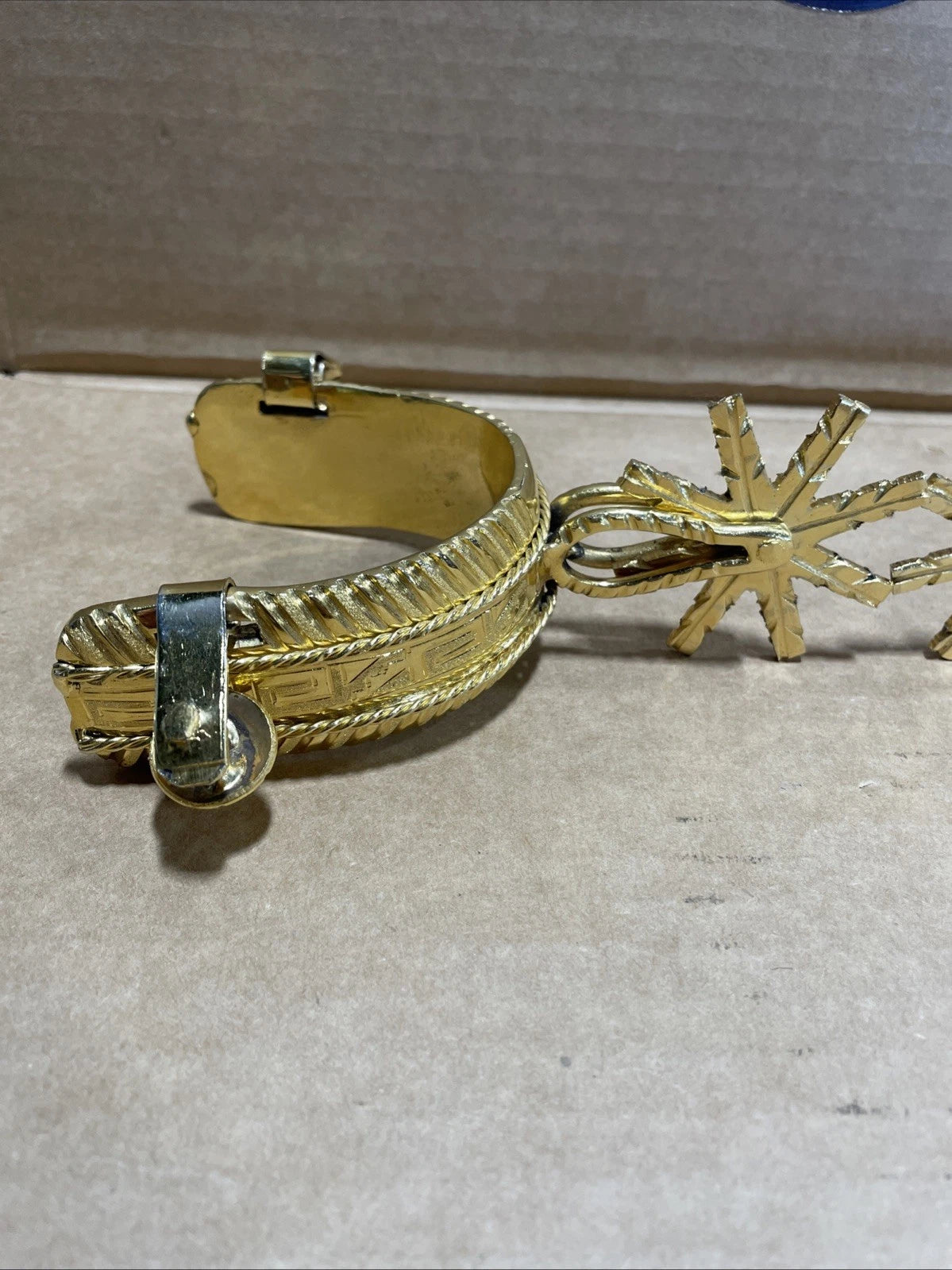 Vintage Mexican Spurs Goldplated Stainless Steel Great Condition Unique