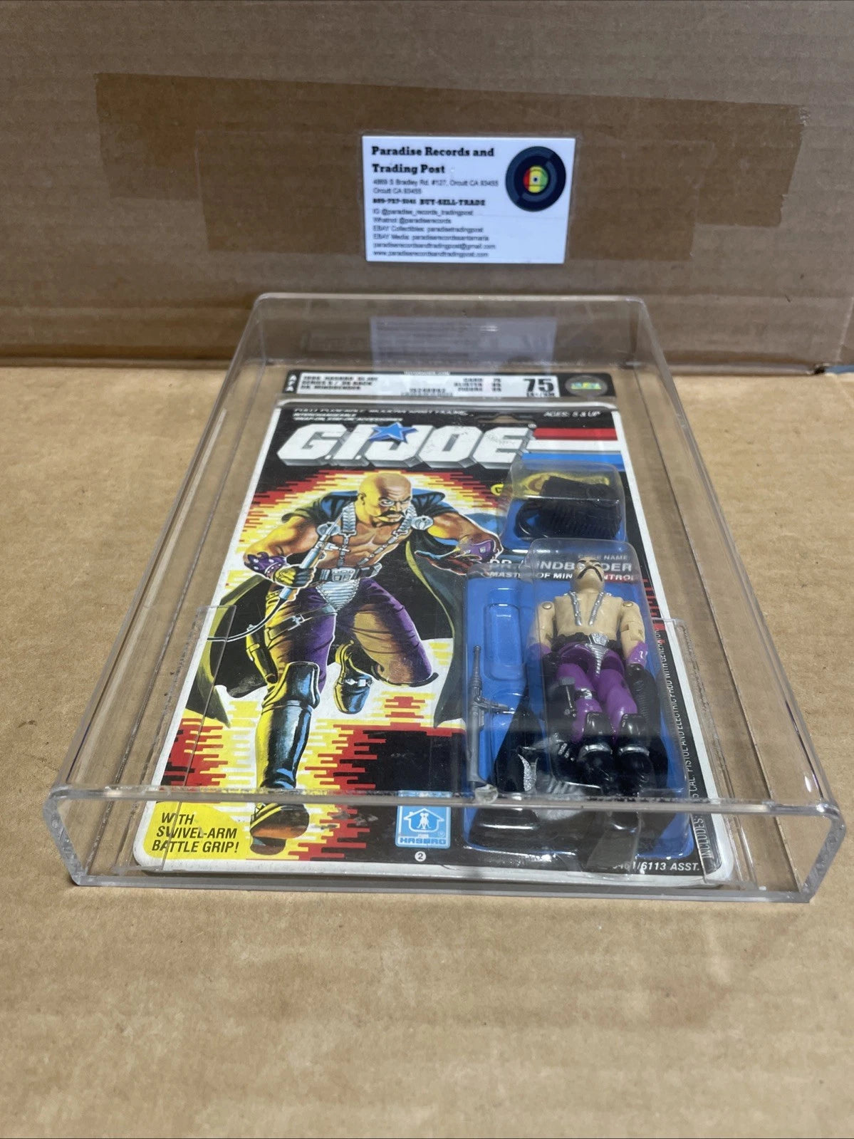GI Joe DR. MINDBENDER 1986 AFA 75 MOC Vintage Factory Sealed Action Figure