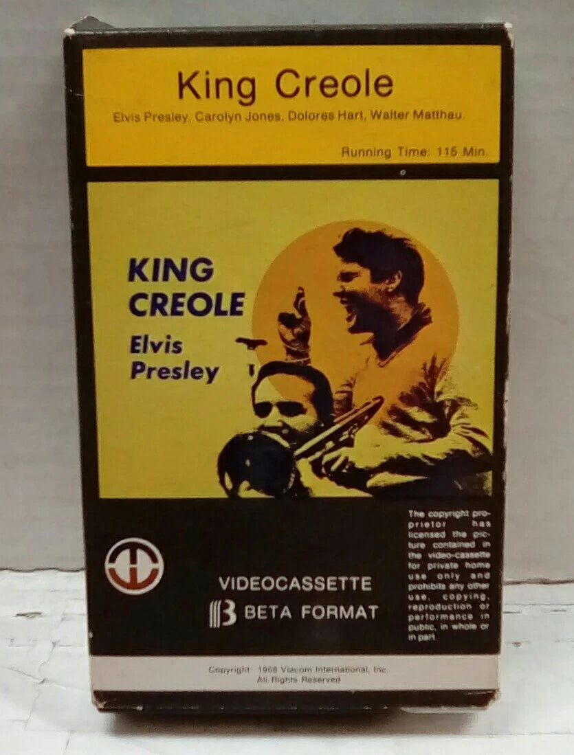 Elvis Creole King Creole Beta Format Videocassette