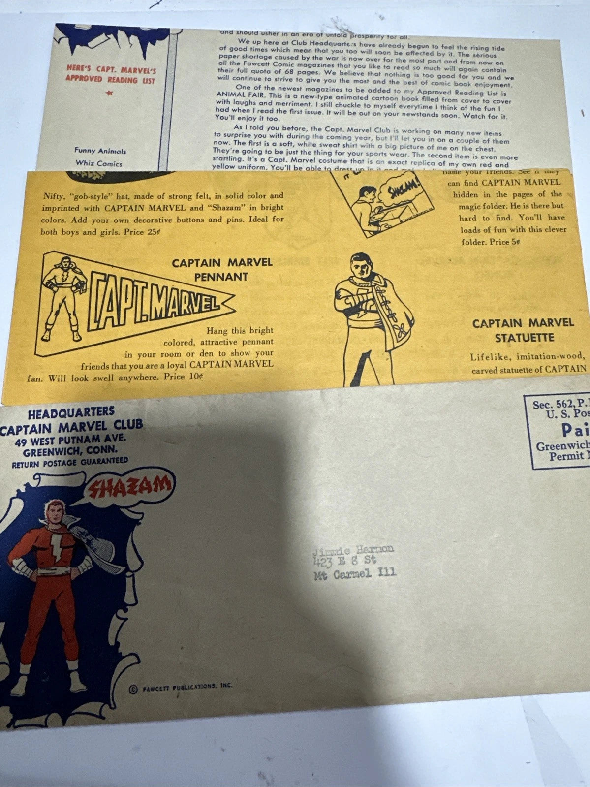 PAPER TOY LOT, SHAZAM, WILLIE THE WORM, CAPTAIN MARVEL, ANNIE, SOLD AS IS