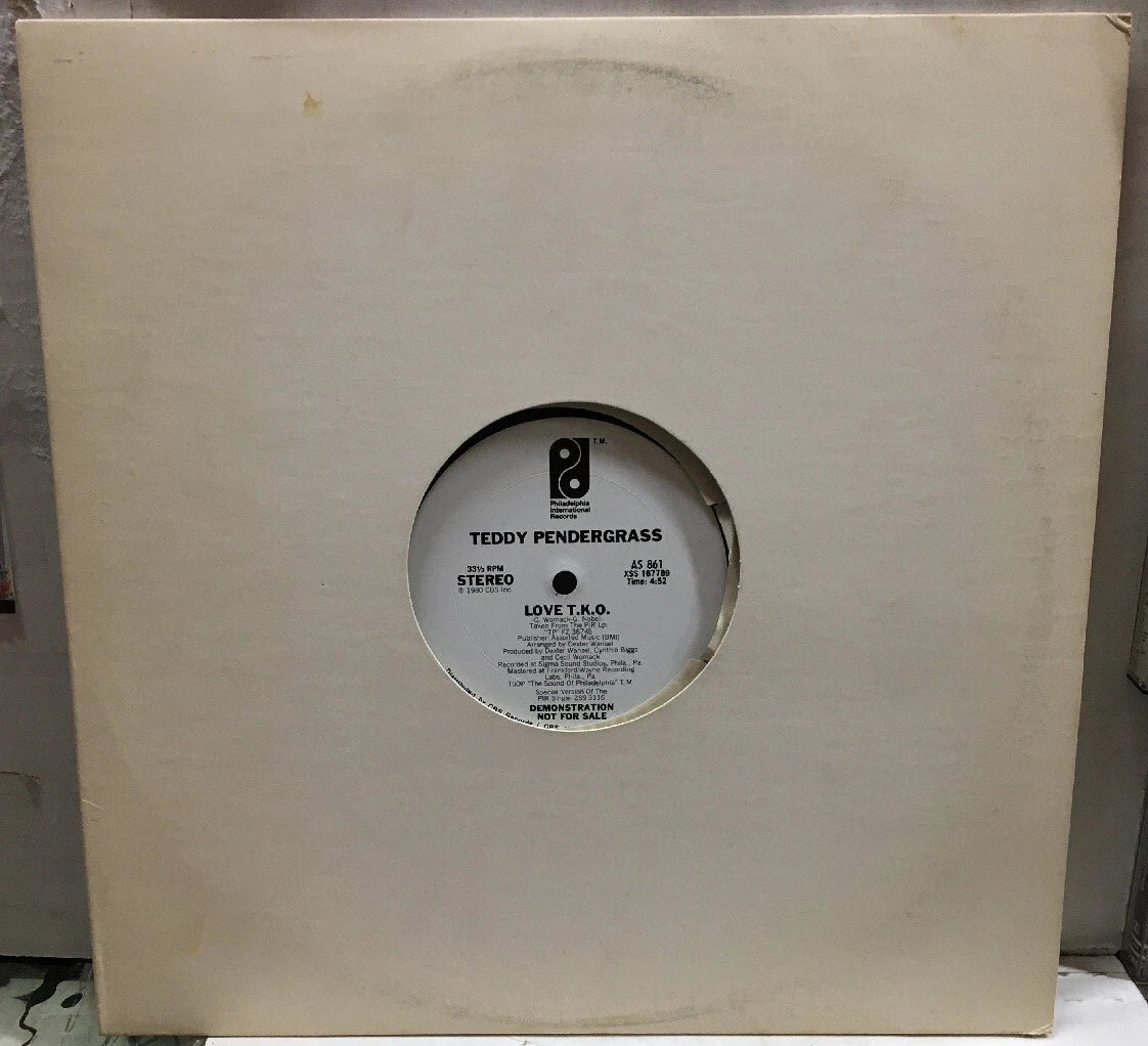 Teddy Pendergrass Love T.K.O. Promo 12” Single AS861