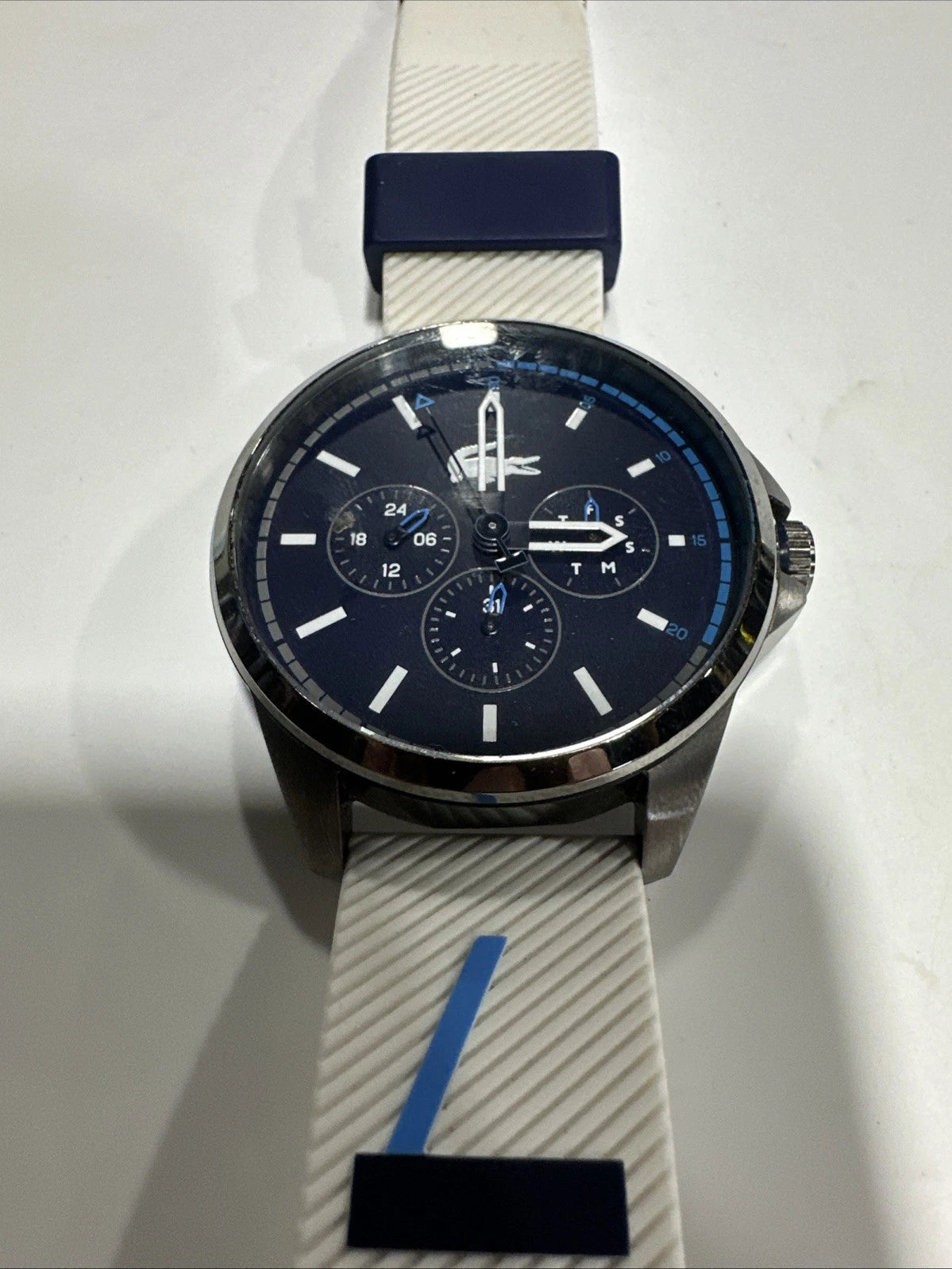 LACOSTE LC.91.1.34.2874 BLUE DIAL BLUE SILICONE STRAP MEN'S WATCH READ