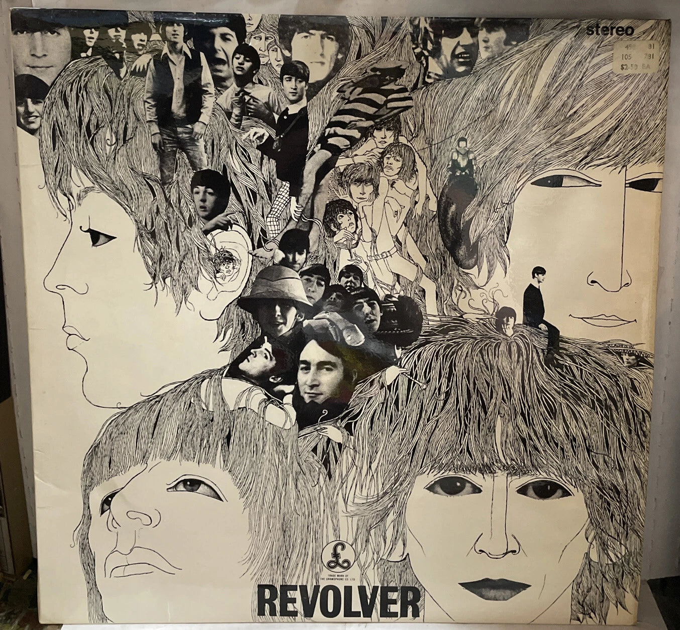 The Beatles Revolver UK Import Record PCS7009 1st Press Variation B
