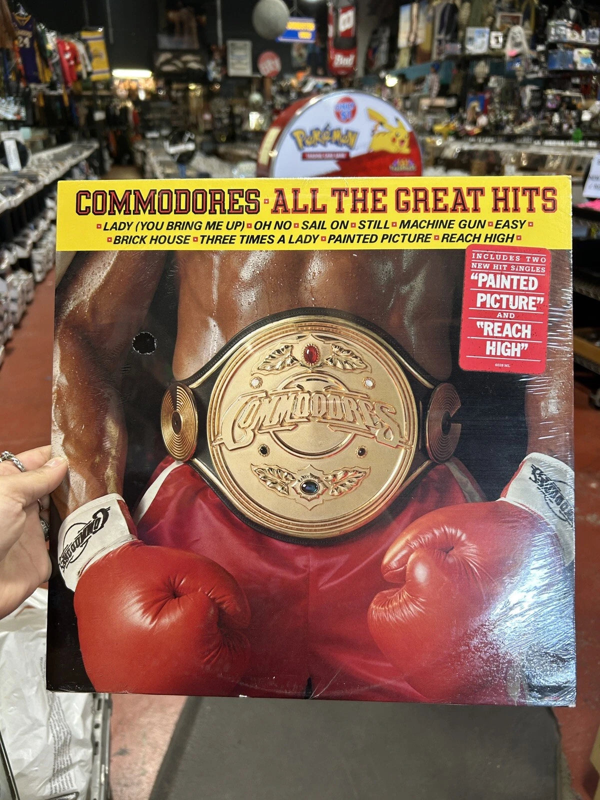 COMMODORES-All The Great Hits Vinyl Sealed Hype Sticker
