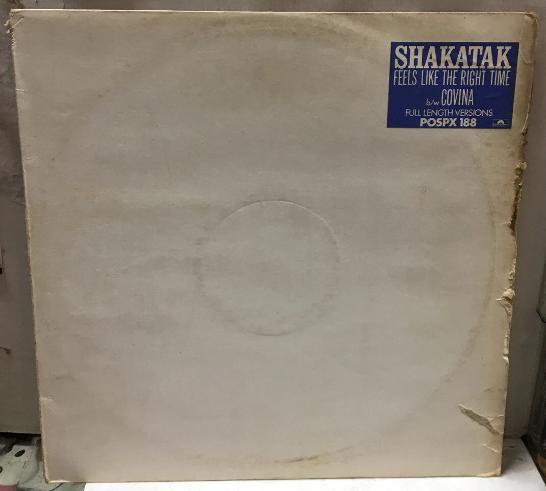 Shakatak Feels Like The Right Time 12” UK Import Record POSPX188