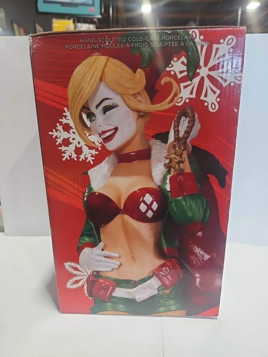 DC Collectibles DC Comics Bombshells Holiday Harley Quinn Statue USED