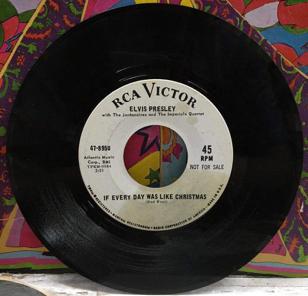 Elvis Presley If Every Day Was Like Christmas Promo 7” Single 47-8950