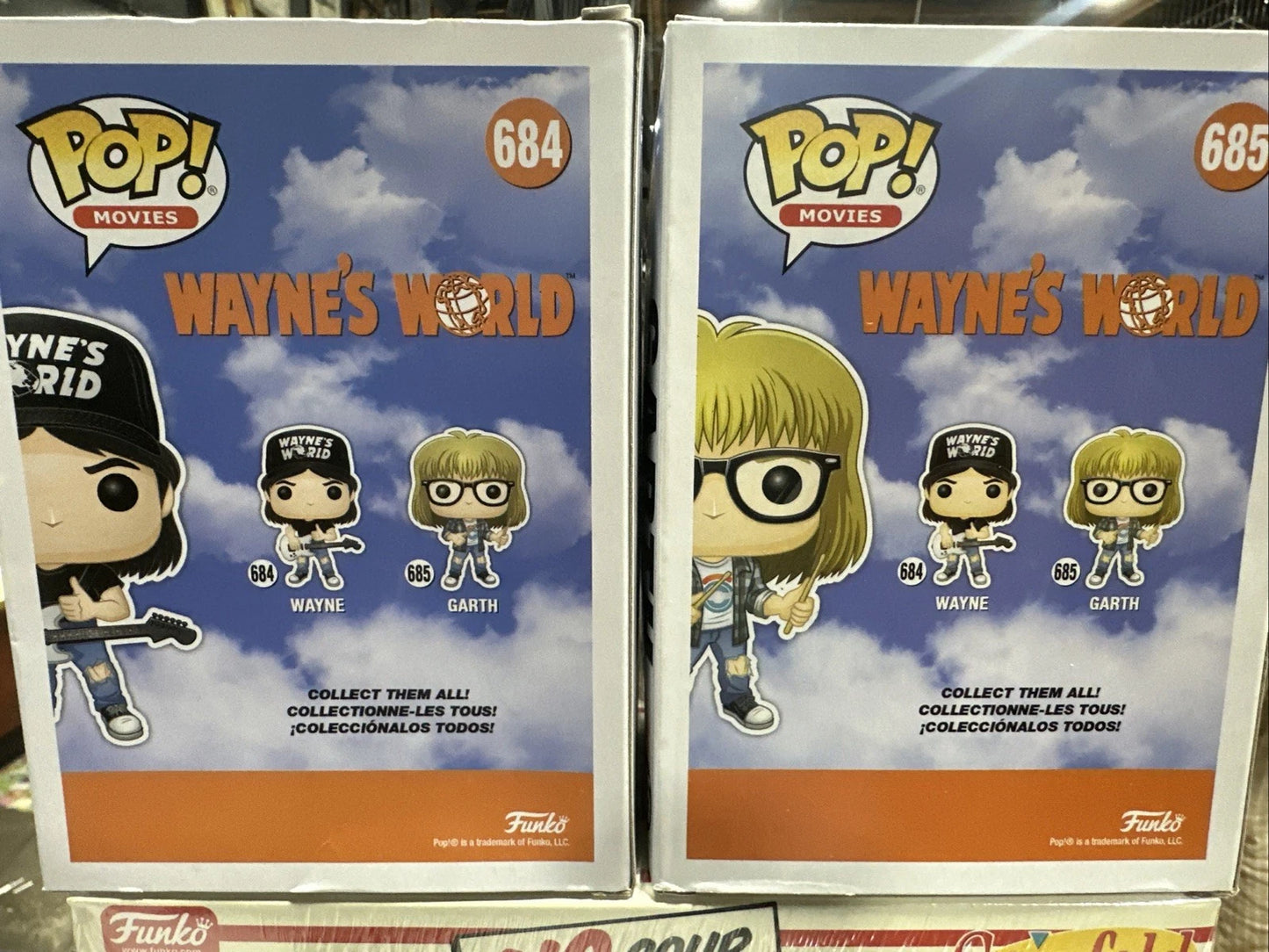 Funko Pop Movies Waynes World Wayne and Garth 684 685 2 Pop Bundle NIB 2018