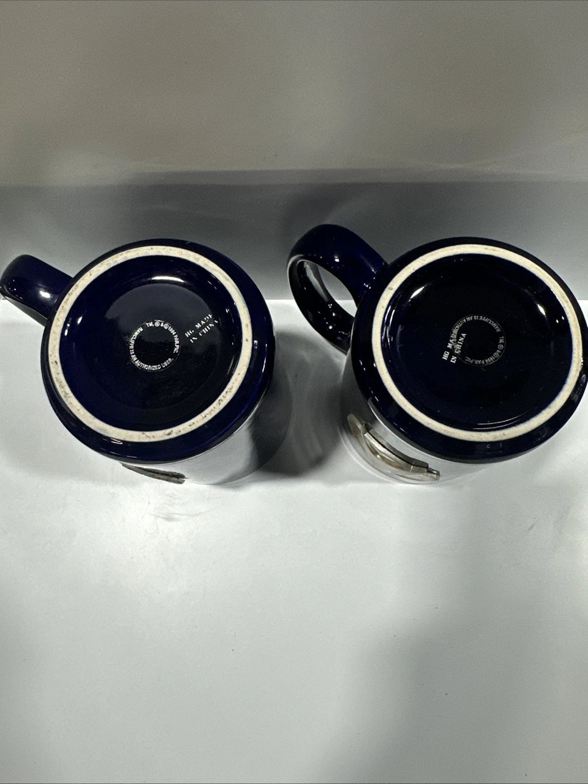 2 Star Trek Mugs 16oz Ceramic Pewter Emblem & United Federation Logo
