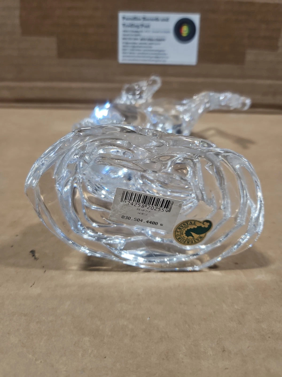 Waterford Crystal Rearing Horse Figurine Paperweight Sculpture 9"