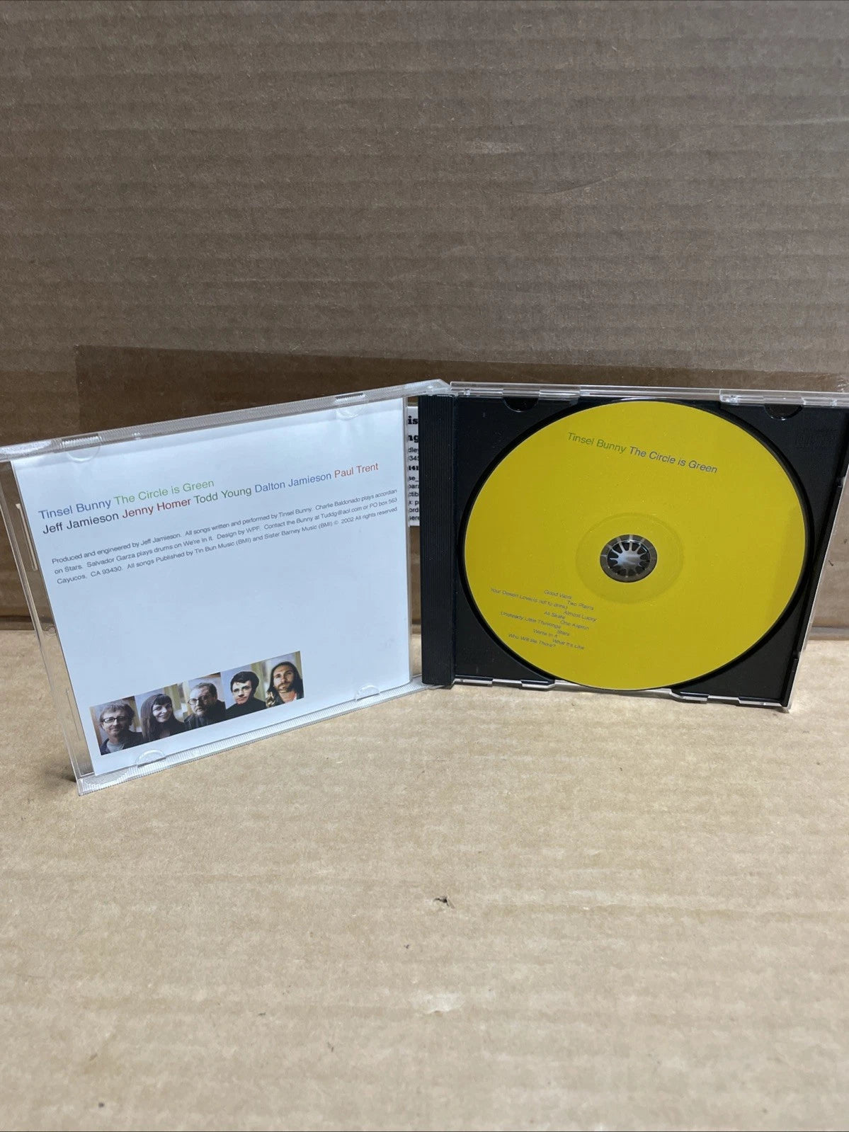 Tinsel Bunny The Circle Is Green CD 2002 TB-02 Downey Mildew Jenny Homer