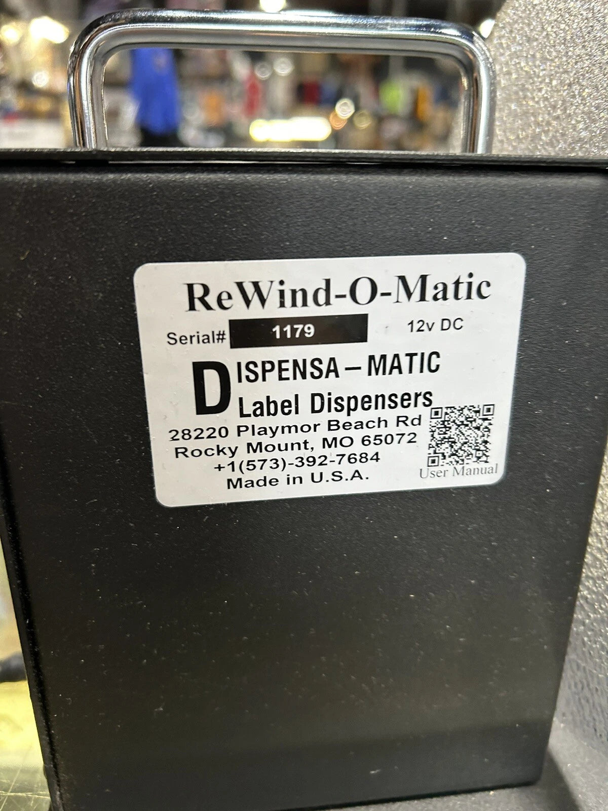 DISPENSA-MATIC LABEL DISPENSER 1179 WORKING