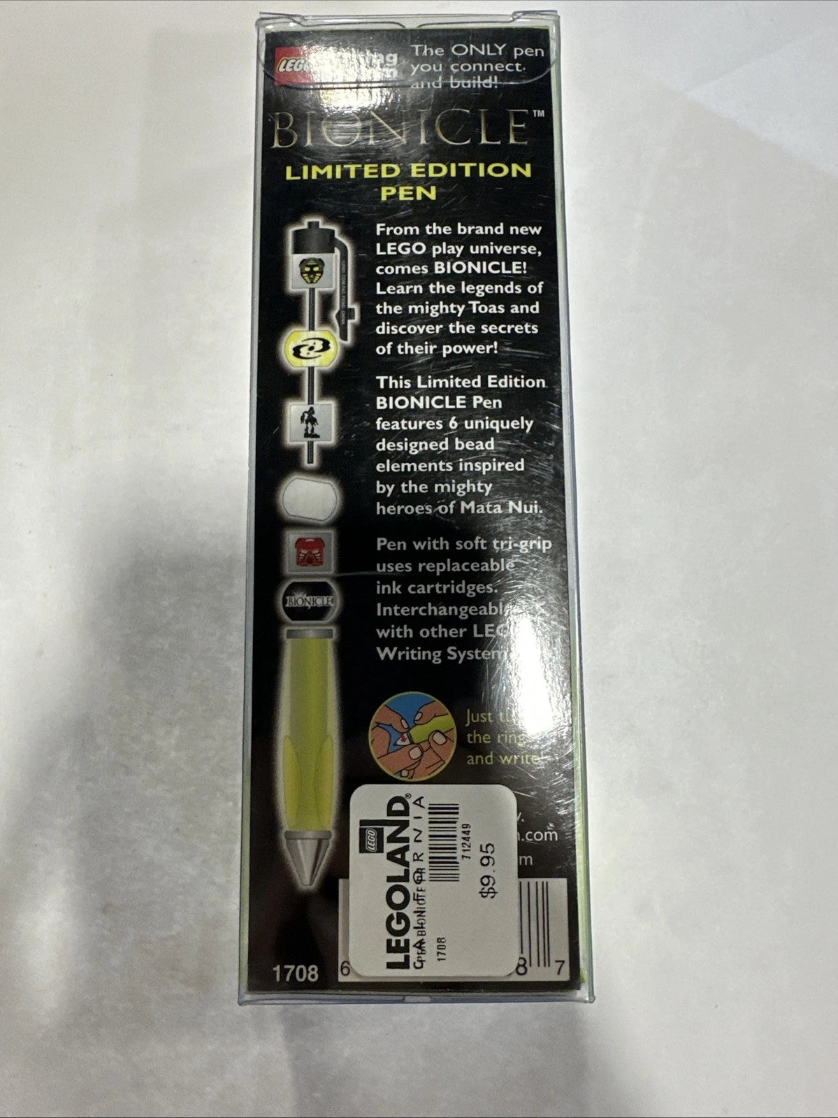 Vintage 2001 Lego Writing System BIONICLE Limited Edition Lego Pen #1708