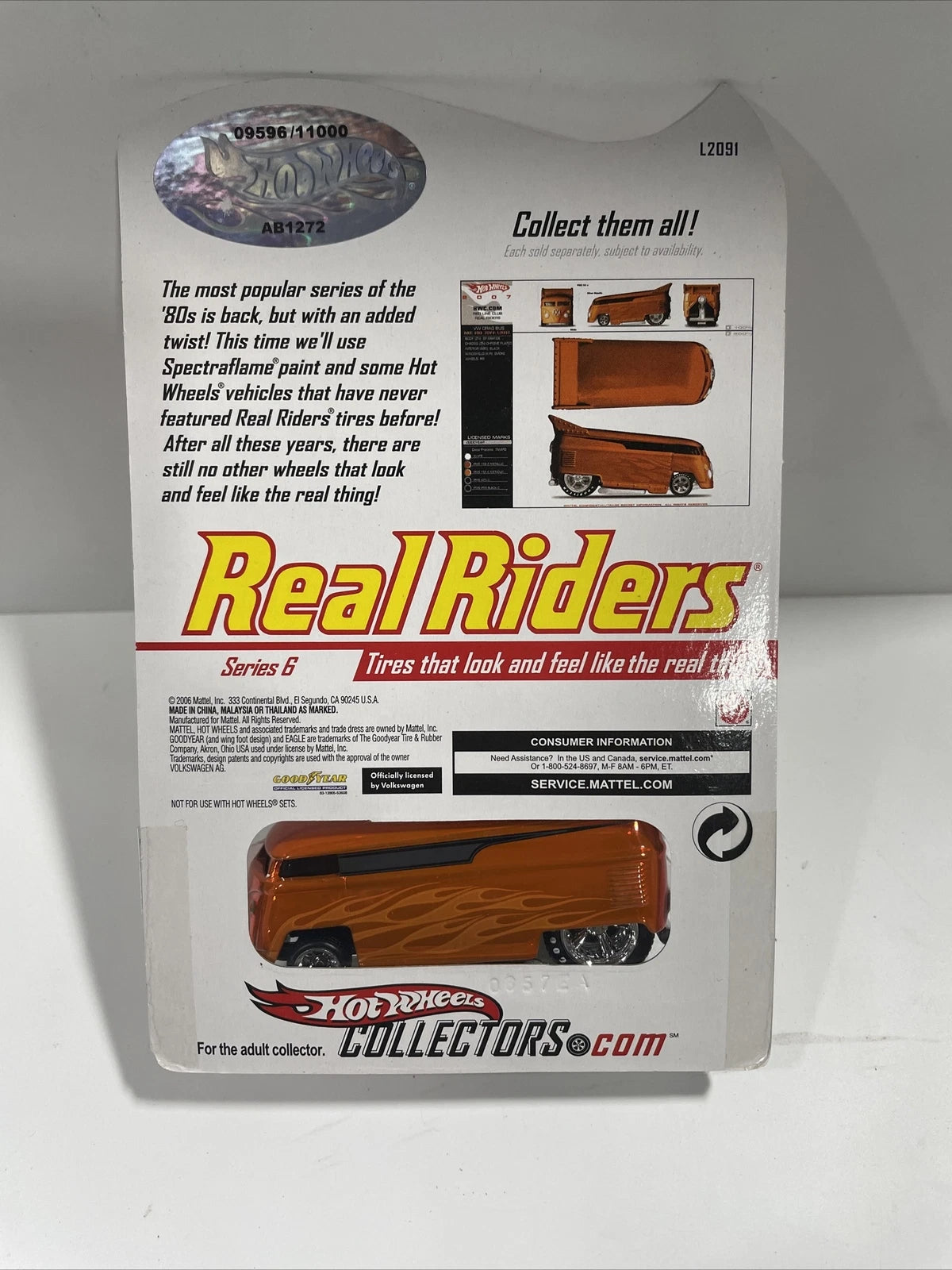 HOT WHEELS VW DRAG BUS RLC 09596/11000 Real Riders Orange Brand New SEALED