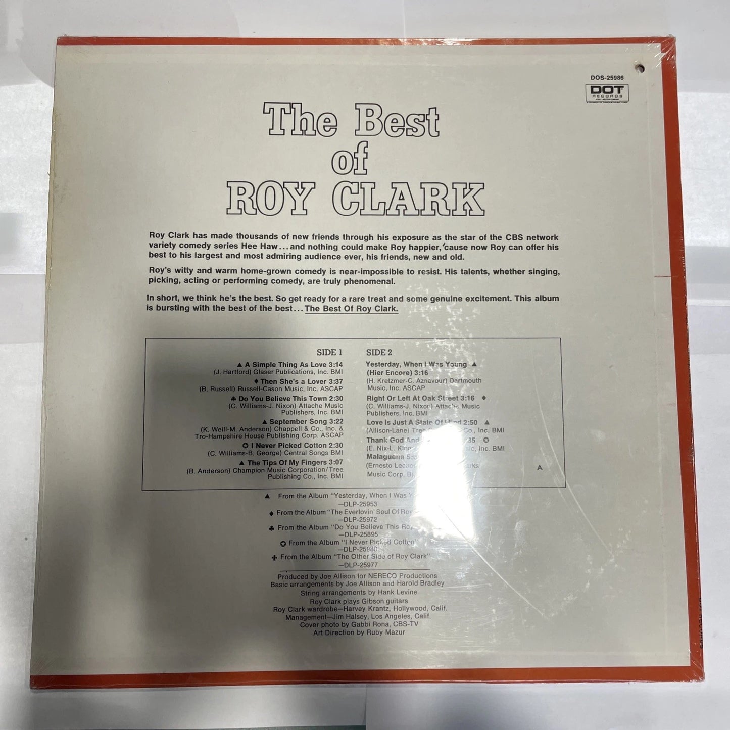 Best of Roy Clark LP Record 1971 Dot Records DOS 25986 New Sealed