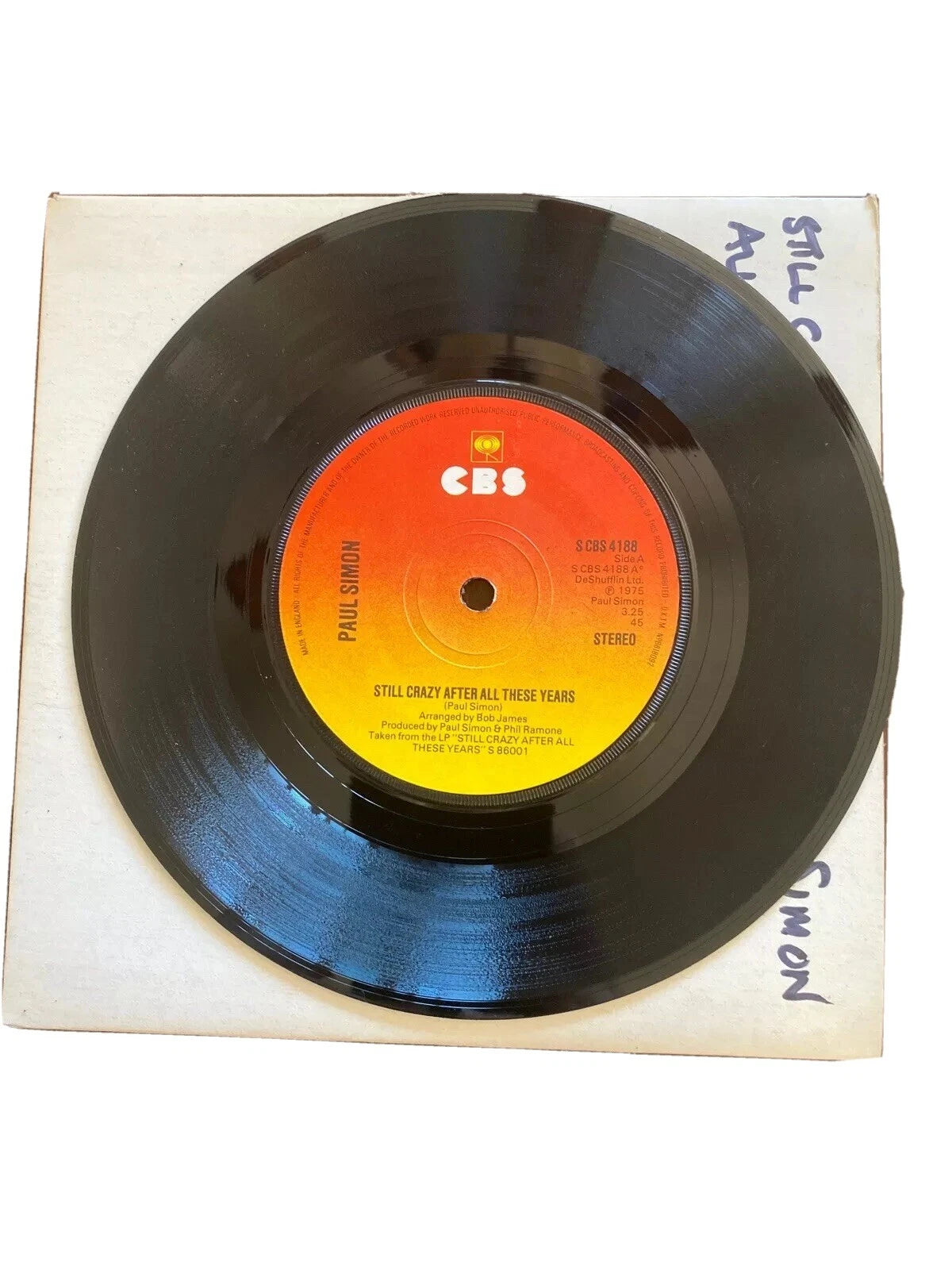 S CBS 4188 -Paul Simon -Still Crazy After Al UK IMPORT