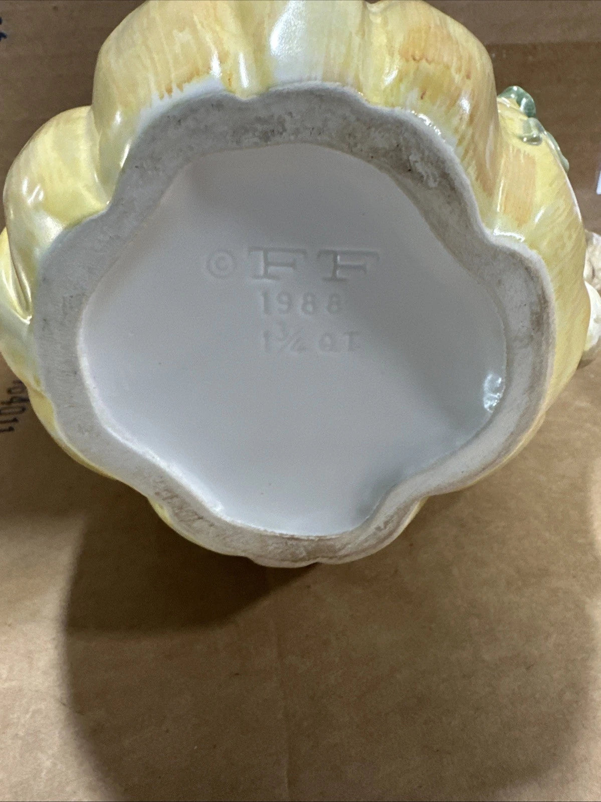 1988 FITZ & FLOYD 1 3/4 QT SQUASH PITCHER EXCELLENT