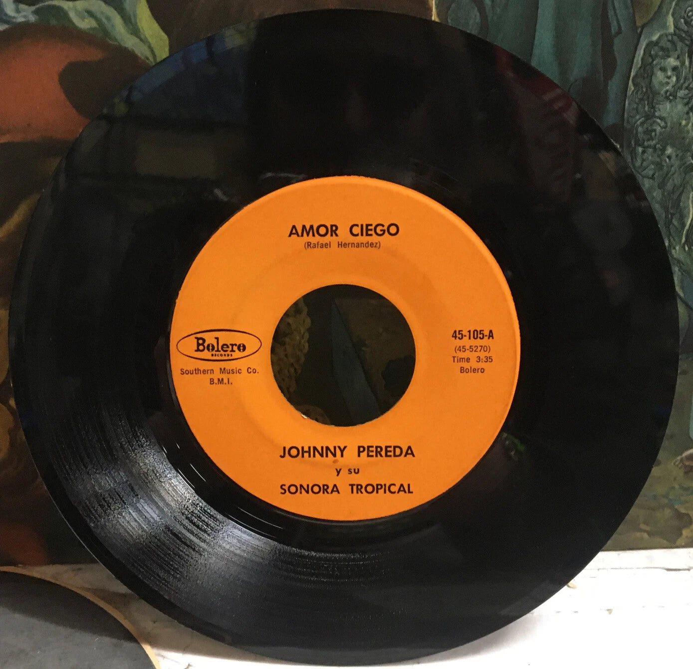 Johnny Pereda Y Su Sonora Tropical 7” Single 45-105