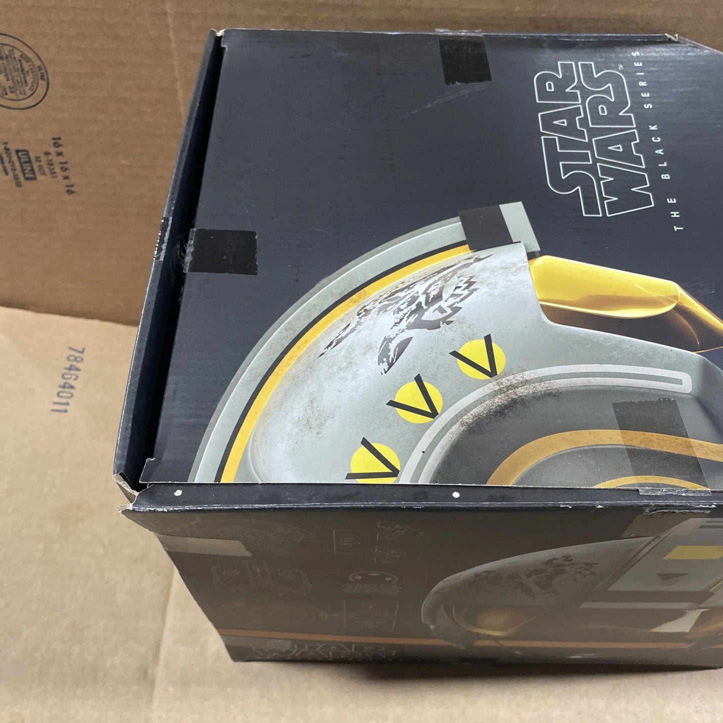 Hasbro Star Wars Black Series Mandalorian TRAPPER WOLF Helmet Open Box