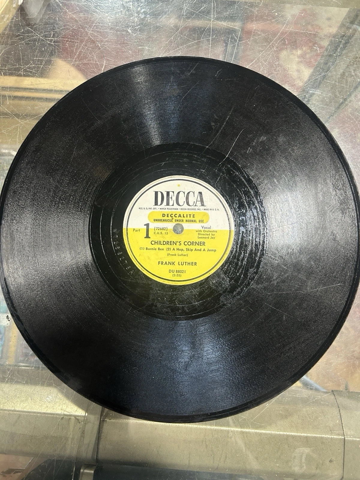 78 rpm deccalite childrens corner frank luther