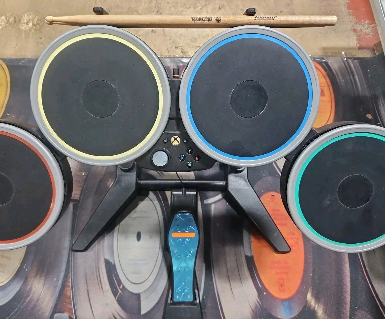 Rock Band 4 Harmonix Xbox One Wireless Drum Set 91162 No Battery Cover Tested