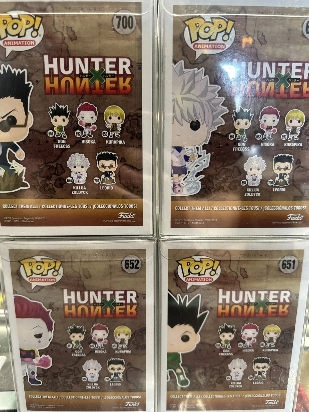 Funko Pop! Anime: Hunter x Hunter Lot Of 4 New With Covers