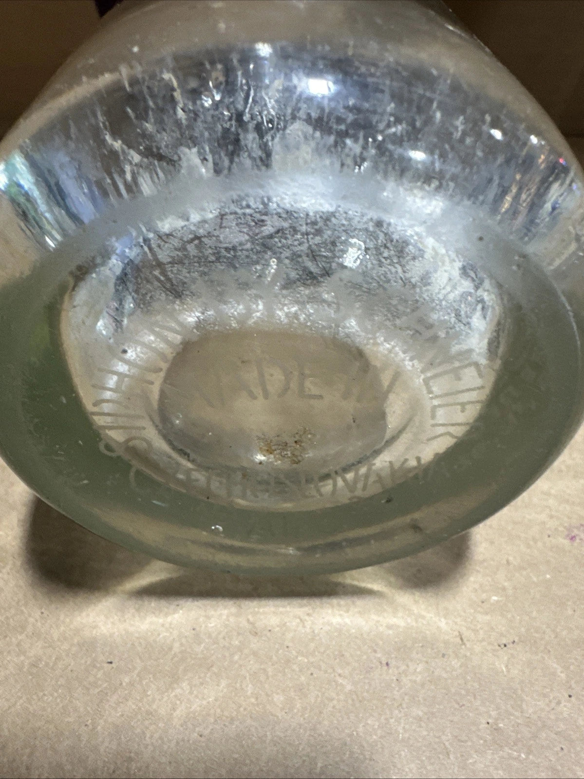 Vintage Pure Spring Soda Water Curran & Joyce CO. Glass Soda Water Siphon Bottle