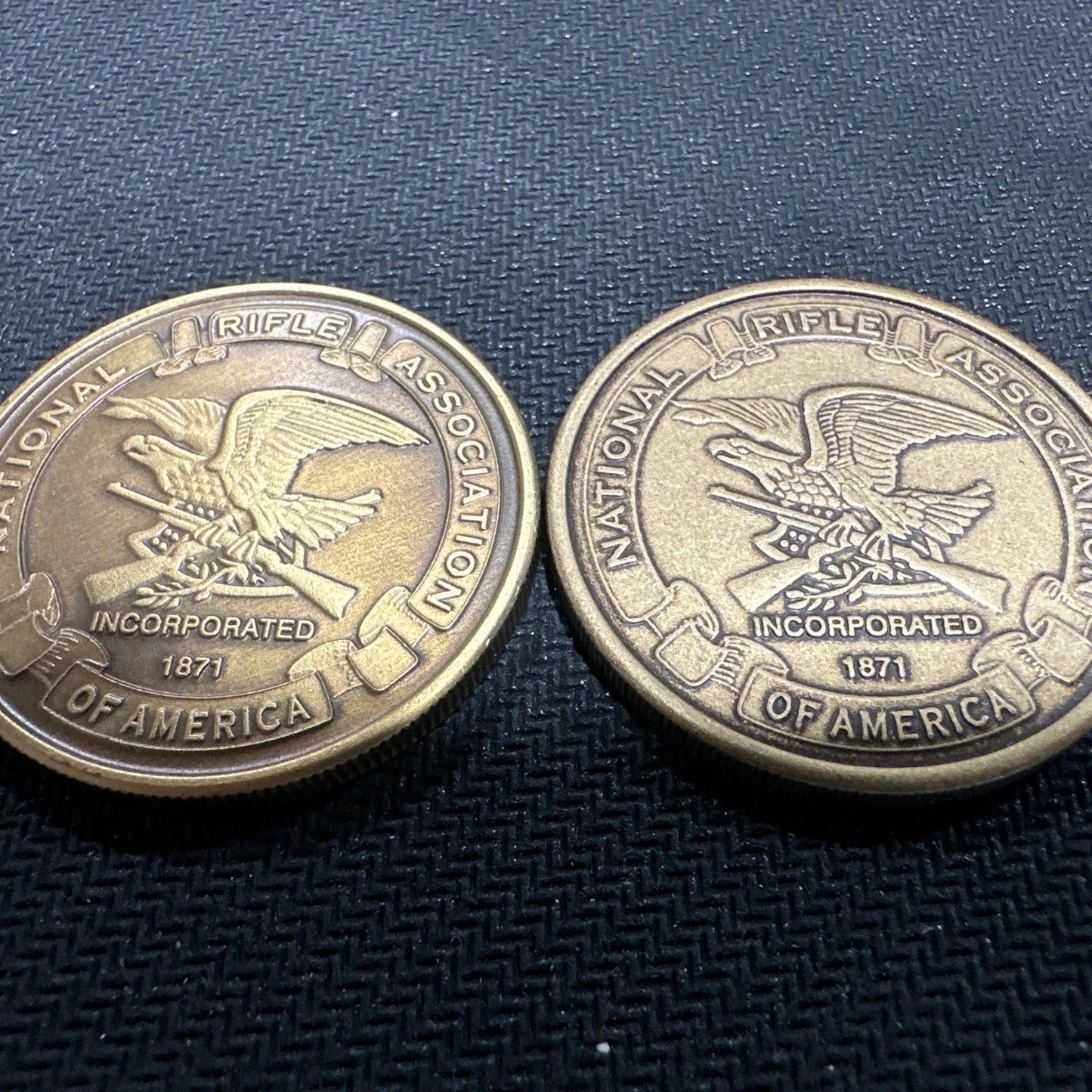 NRA Token Coins Luger, Browning Rifle, Thompson, And Grizzly Coin Lot
