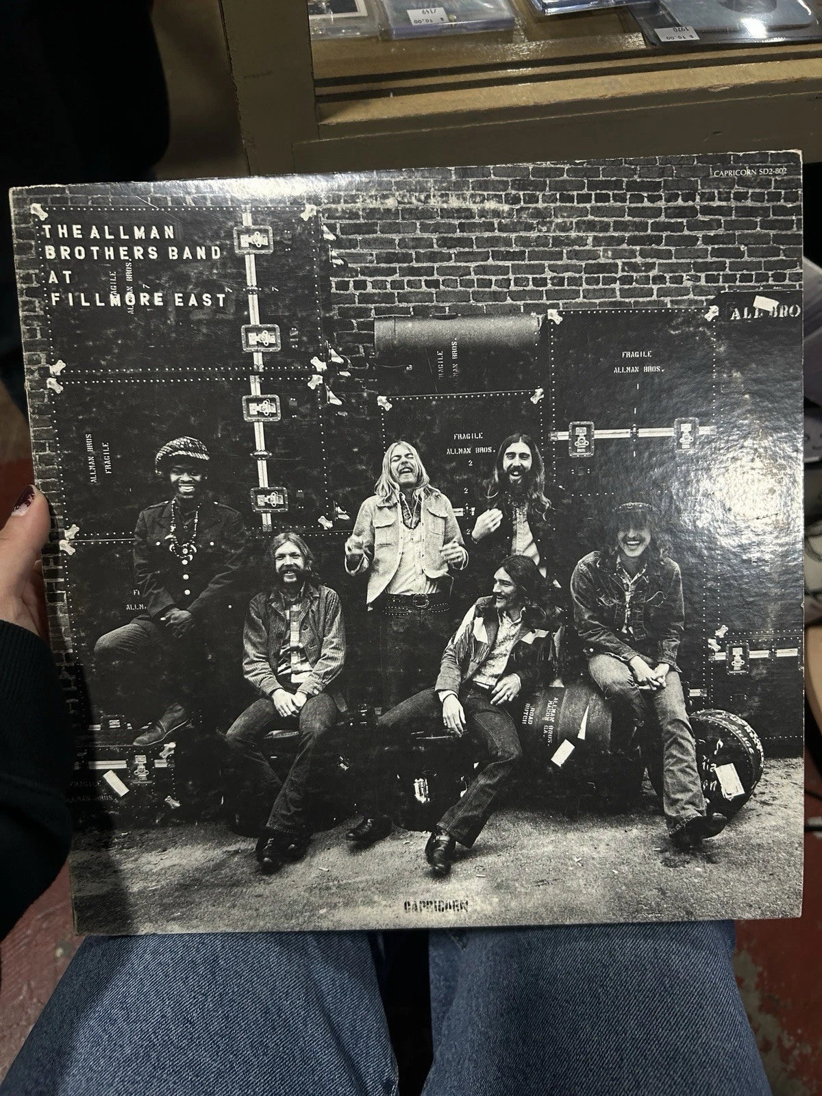 THE ALLMAN BROTHERS BAND AT FILLMORE EAST 2xLP 1971 USA CAPRICORN SD2 802