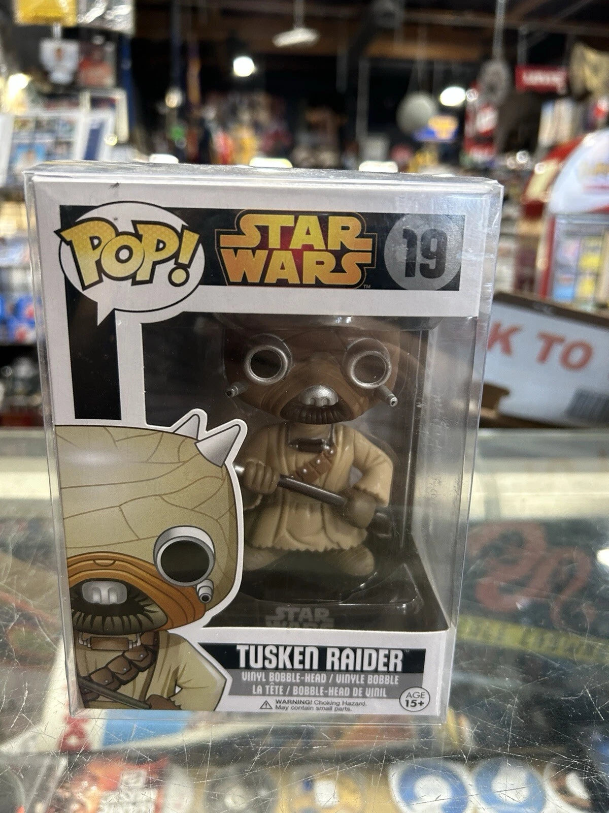 Funko Pop Star Wars #19 Tusken Raider Blue Box Large Font 2012 Pop Stack