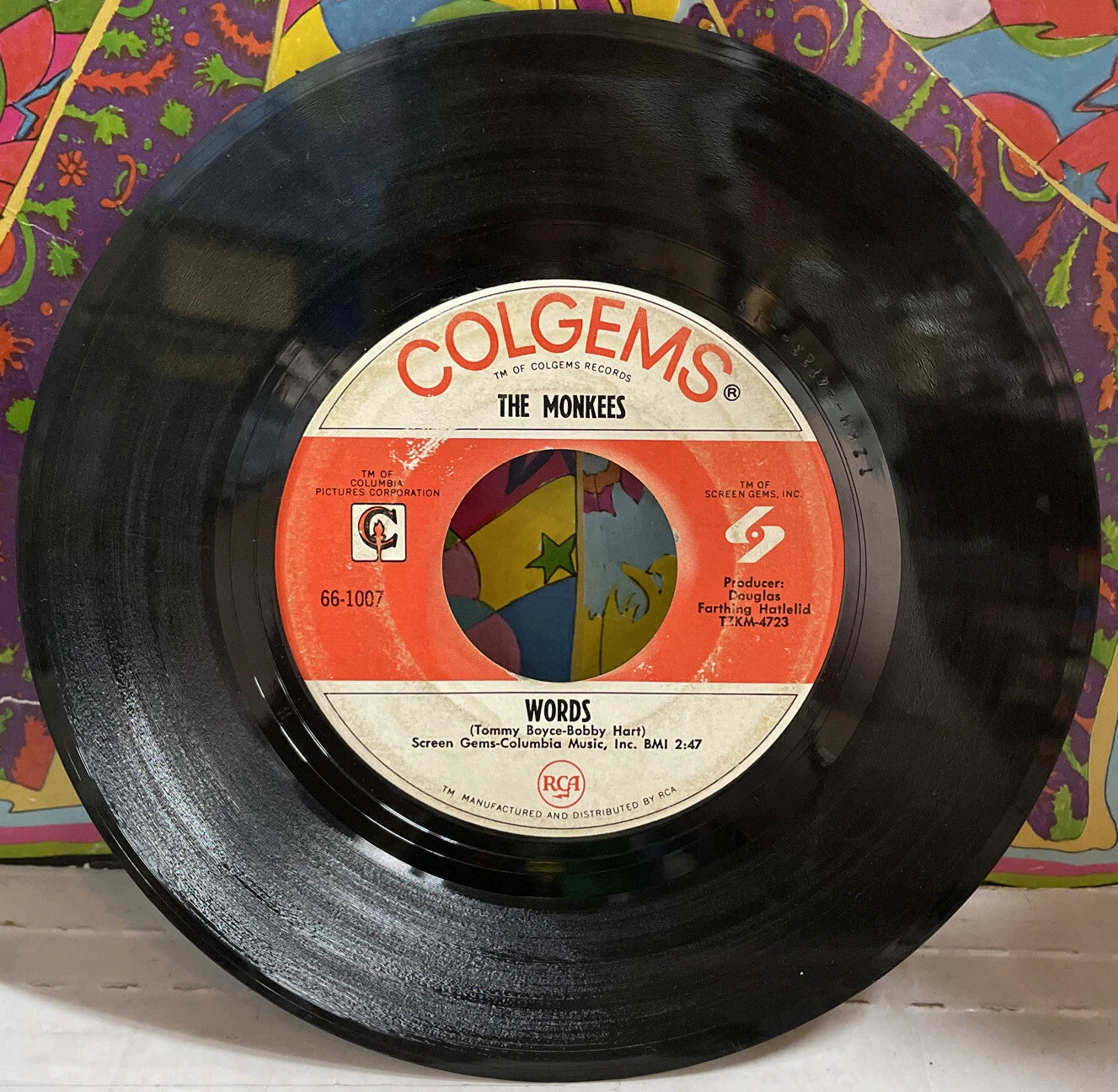 The Monkees Pleasant Valley Sunday/Words 7” Single 66-1007
