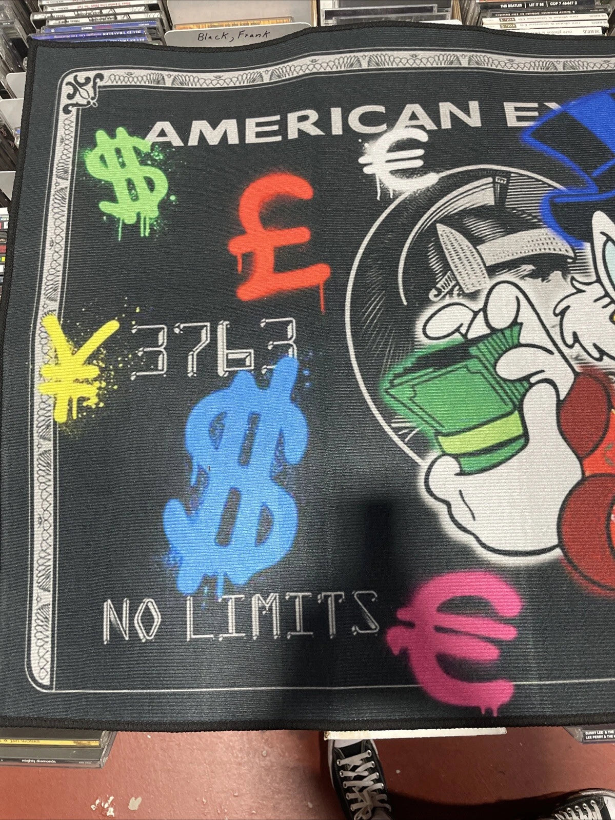 Scrooge Graffiti American Express Rug