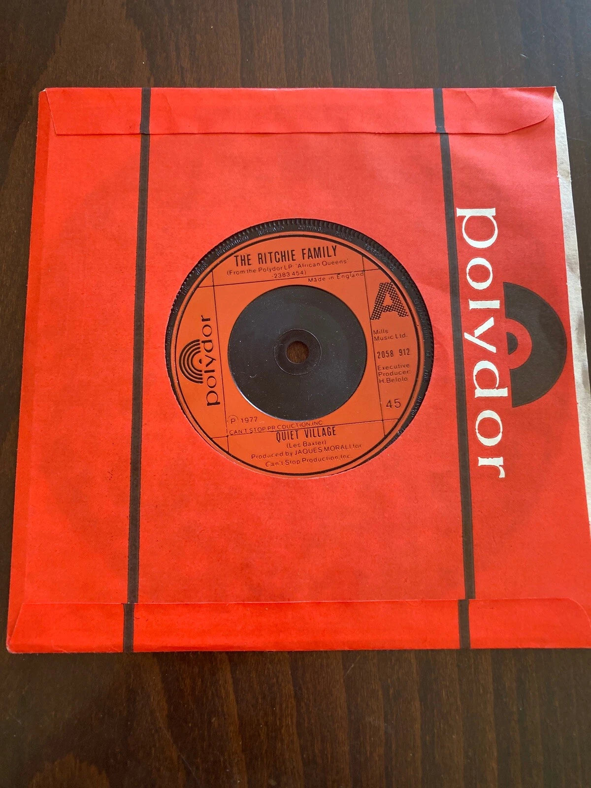 THE RITCHIE FAMILY " THE BEST DISCO IN TOWN " 7" SINGLE VERY GOOD 1976