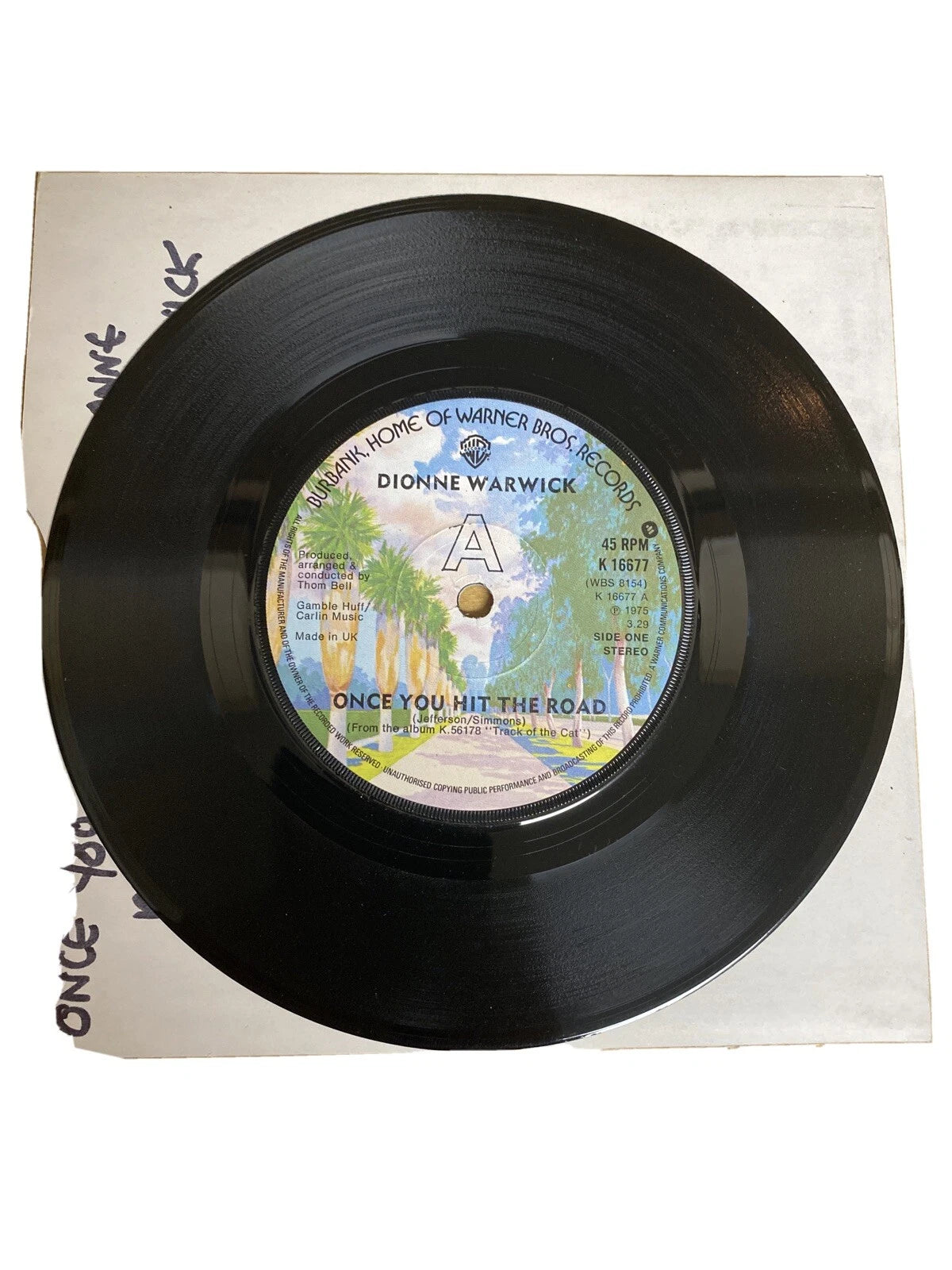UK IMPORT 7” Dionne Warwick World Of My Dreams / Once You Hit The Road On Warne