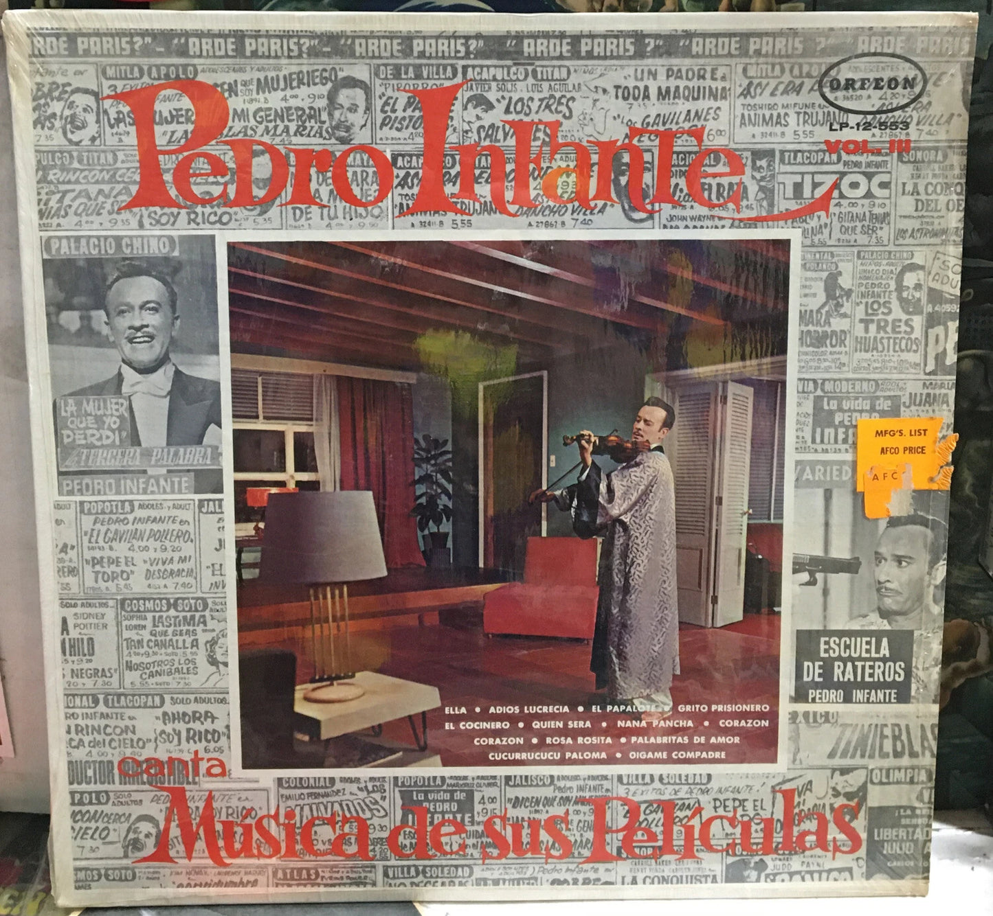 Pedro Infante Canta Musica De Sus Peliculas Record LP-12-553