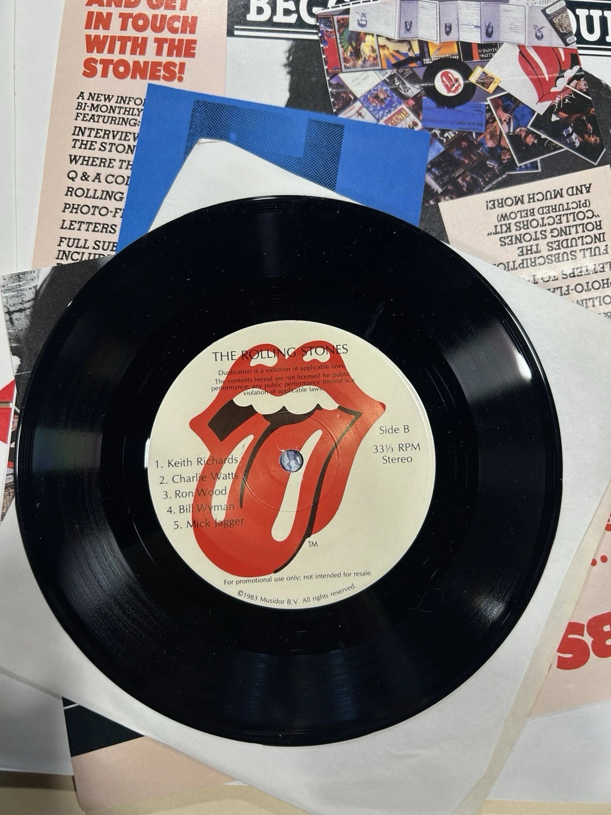 Rolling Stones 1983 Beggars Banquet 20th Anniversary Official U.S. Fan Club Kit