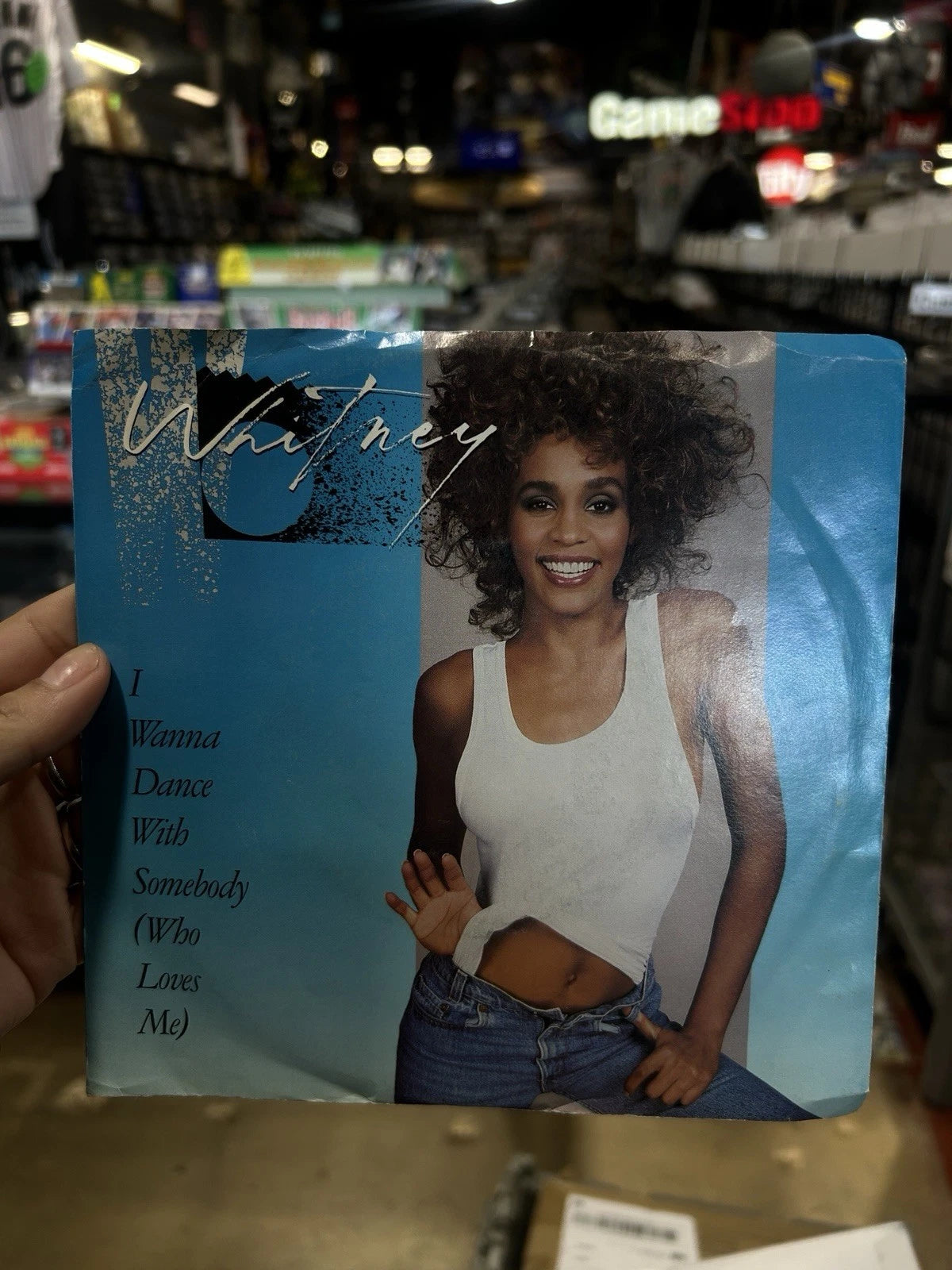WHITNEY HOUSTON - I Wanna Dance with Somebody 7” 45rpm 1987 Arista AS19598 * vg+