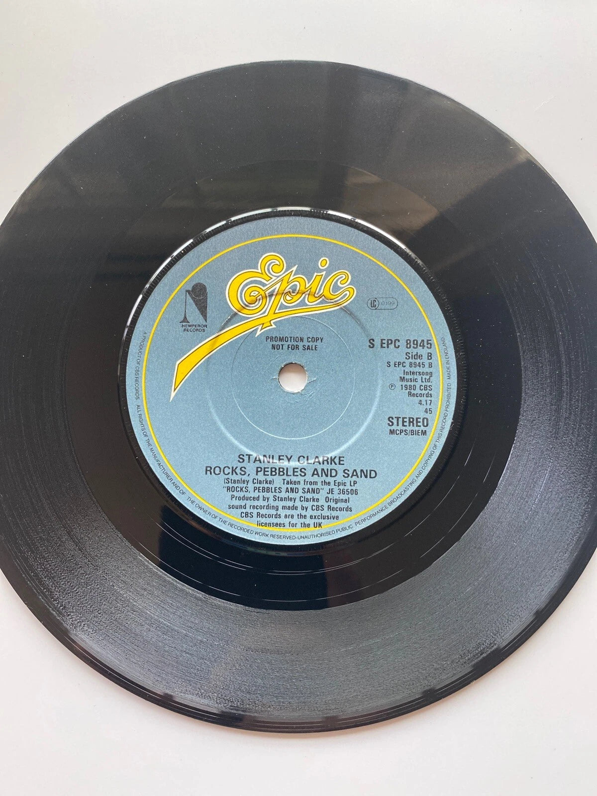 Stanley Clarke 7” 45rpm UK import Promo Demo “YOU/ME TOGETHER” EPC8945