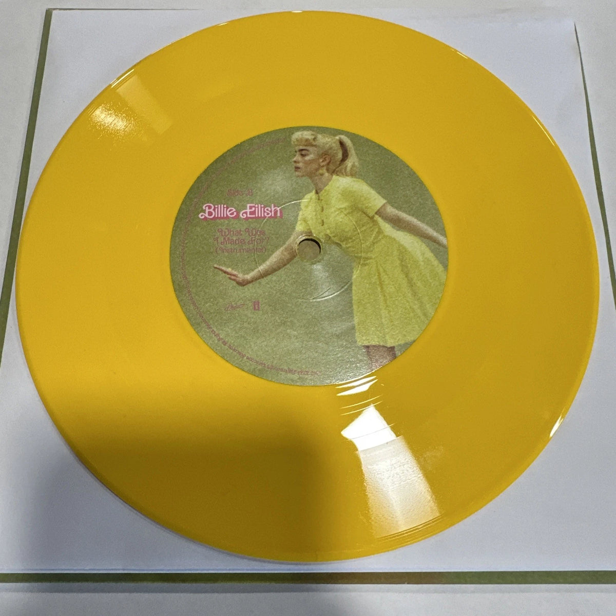 Billie Eilish – What Was I Made For? 7" Single Vinyl Record YELLOW 2024 Barbie