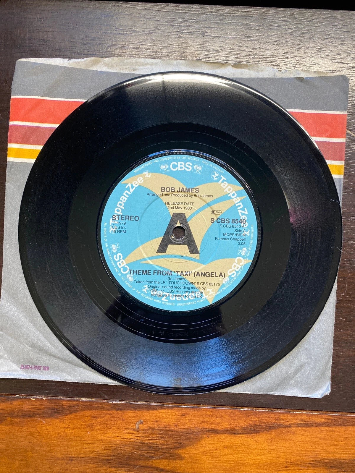 Bob James caribbean nights cbs 8540 UK 7” tappanzee promo VG+