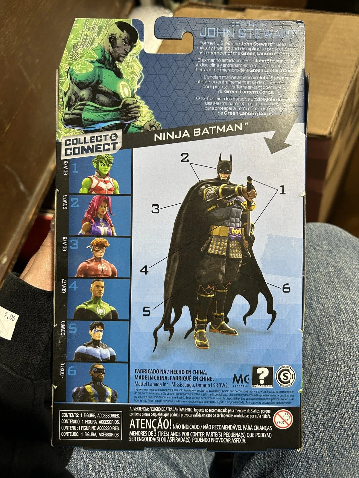 DC Multiverse - John Stewart / Green Lantern - 6" Figure - C&C Ninja Batman BAF